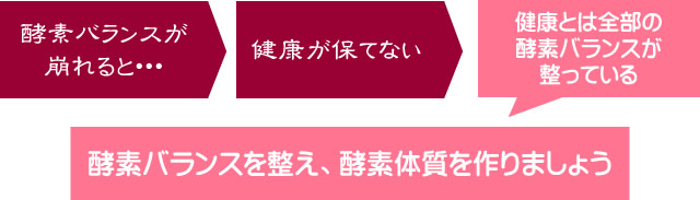 酵素バランスを整え酵素体質を作りましょう